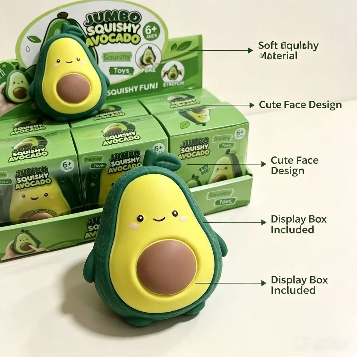 Avocado Squishy Toy – Soft Slow Rising