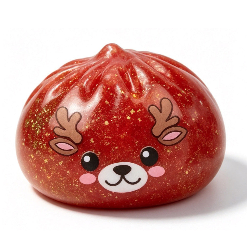 Holiday Glitter Dumpling Squishy