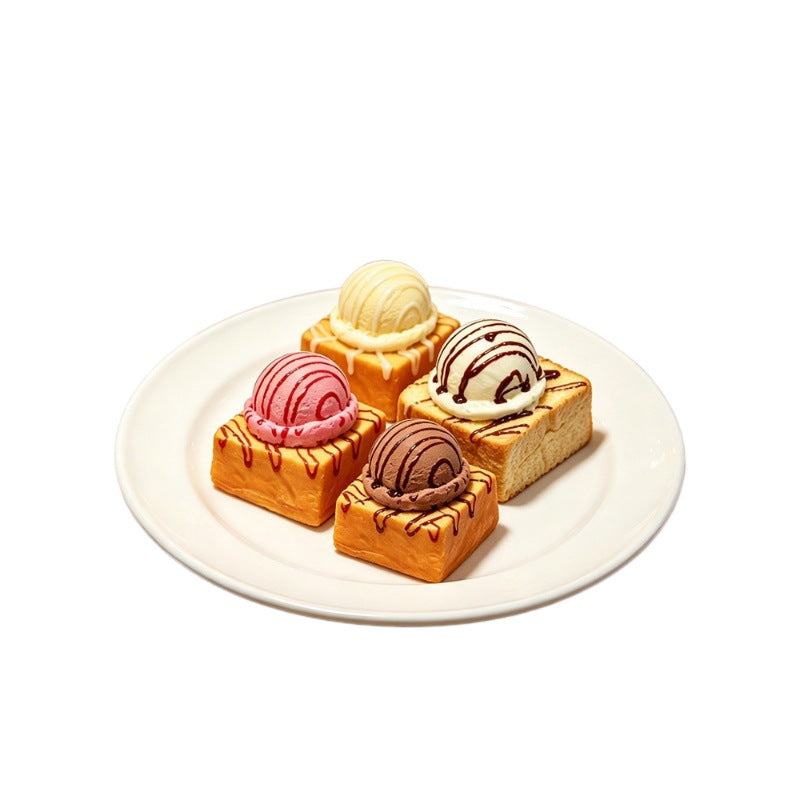 Toast Ice Cream Squishy Toy