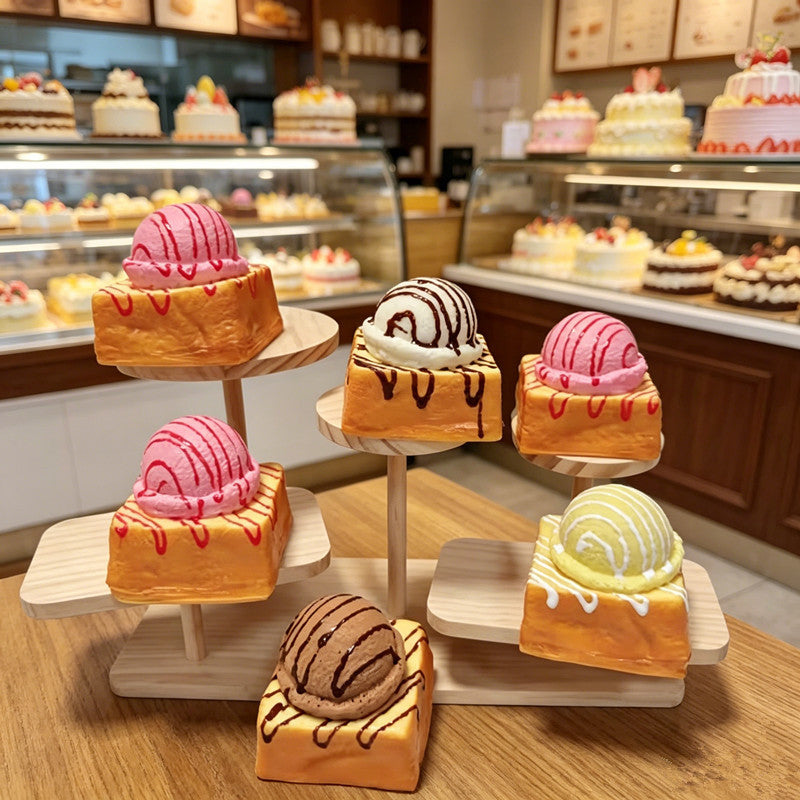 Toast Ice Cream Squishy Toy