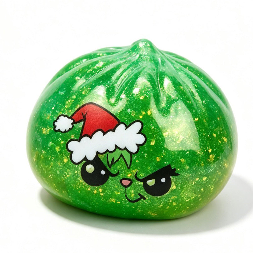 Holiday Glitter Dumpling Squishy