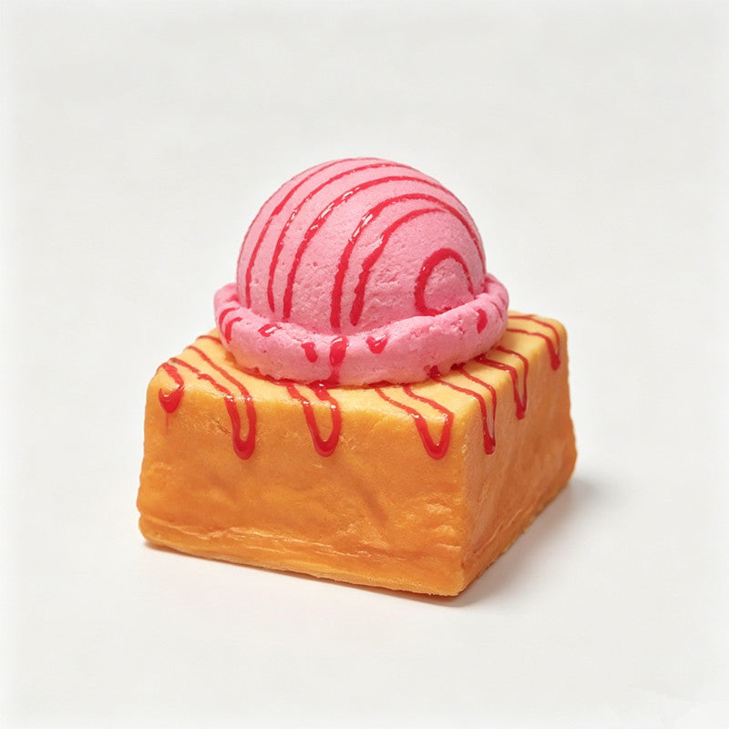 Toast Ice Cream Squishy Toy
