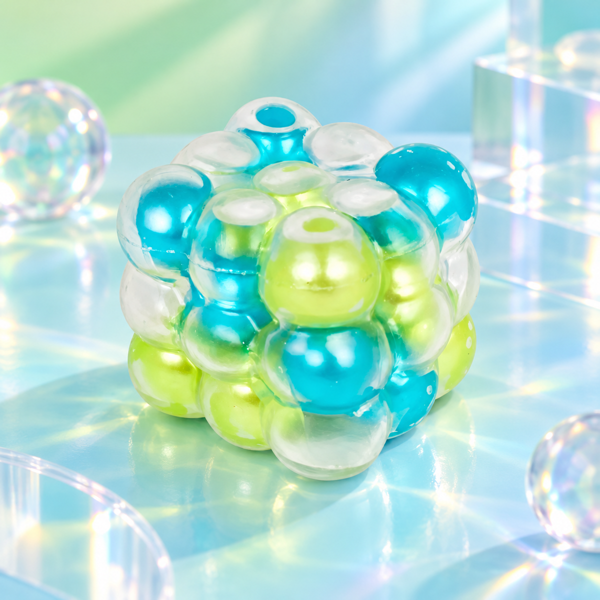 Colorful Bubble Cube Squishy Toy