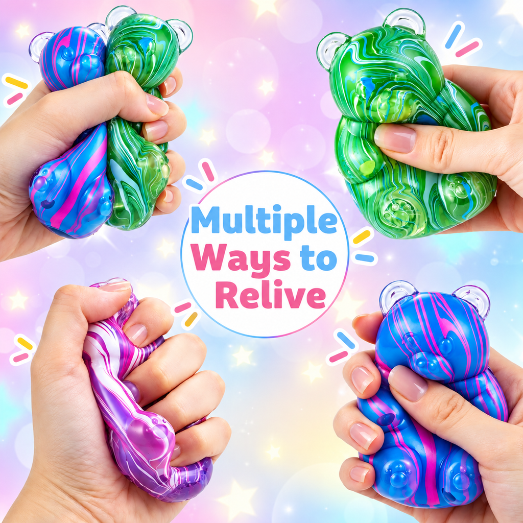 Colorful Swirl Gummy Bear Squishy