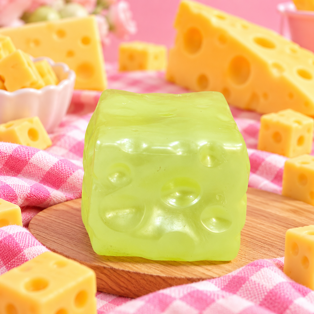 Coconut Oil Jelly Cheese Squishy Toy