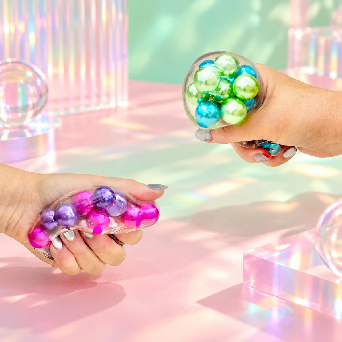 Colorful Bubble Cube Squishy Toy