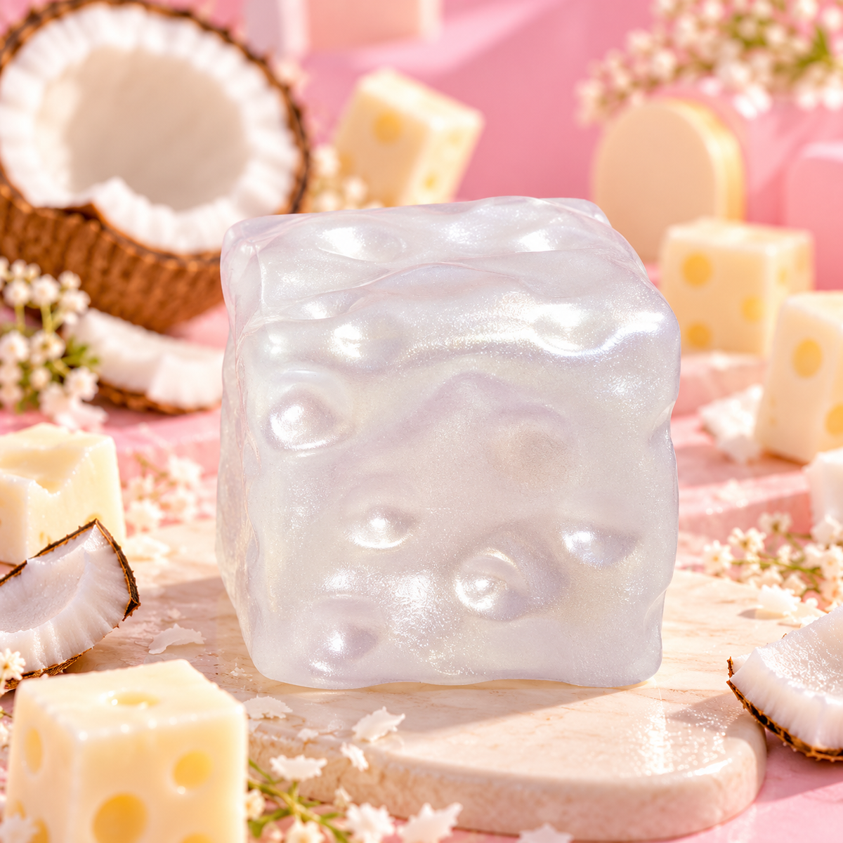 Coconut Oil Jelly Cheese Squishy Toy