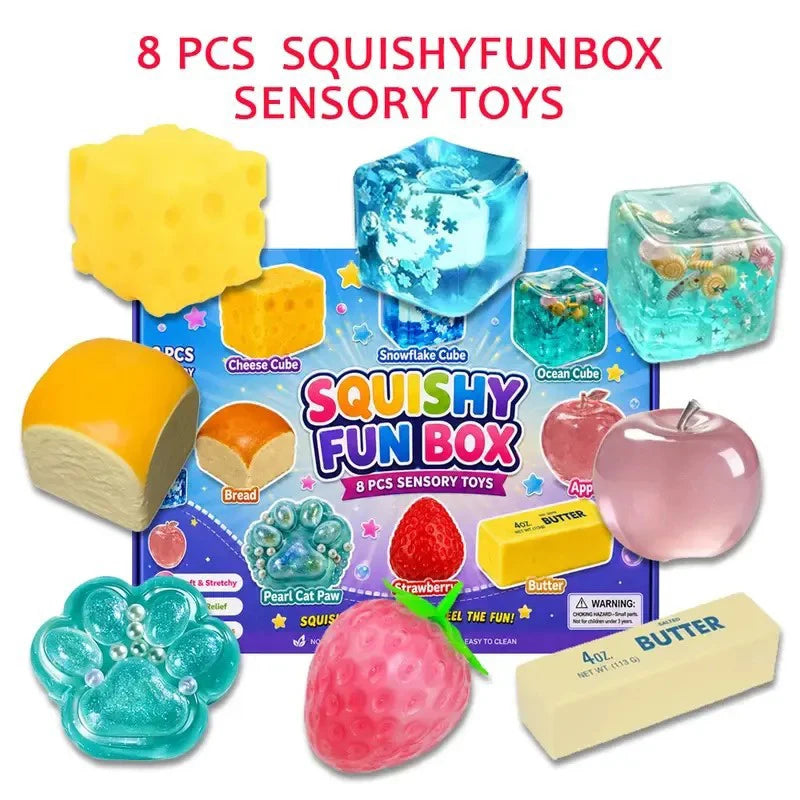8-Pack Food Squishy Gift Box