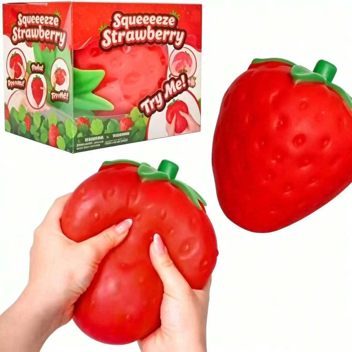 Jumbo Strawberry Squishy Stress Relief Toy