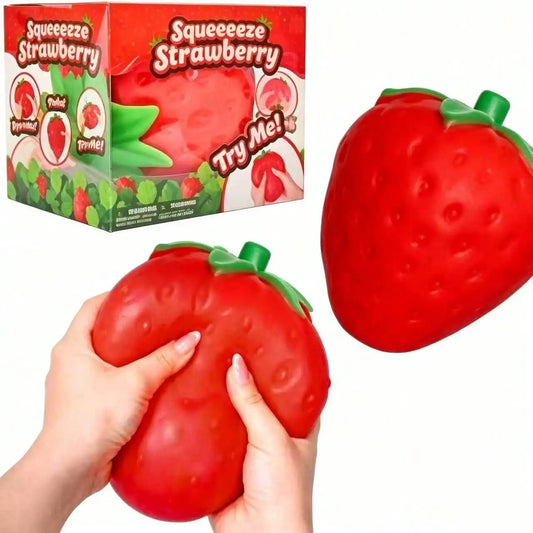 Jumbo Strawberry Squishy Stress Relief Toy