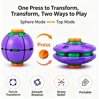 Transforming Spinner Ball Stress Relief Toy