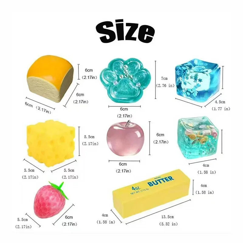8-Pack Food Squishy Gift Box