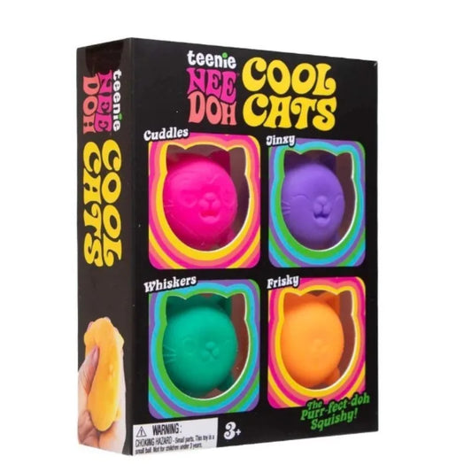 Mini Cat Squishy Collection – 4 Pack Sensory Stress Relief Toys