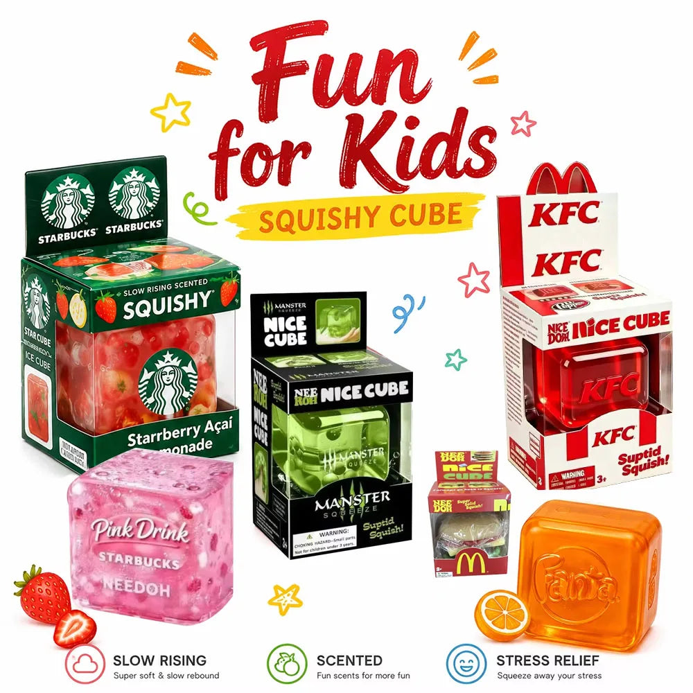 Fast Food Edition Squishy Stress Relief Cube