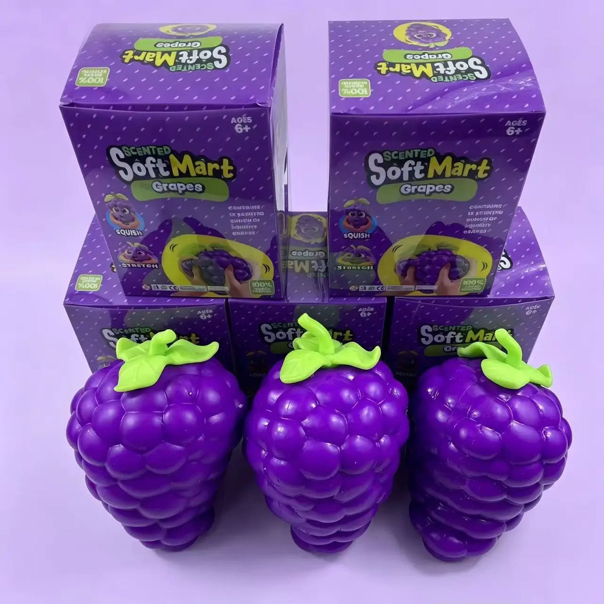 Jumbo Grape Squishy Stress Relief Toy