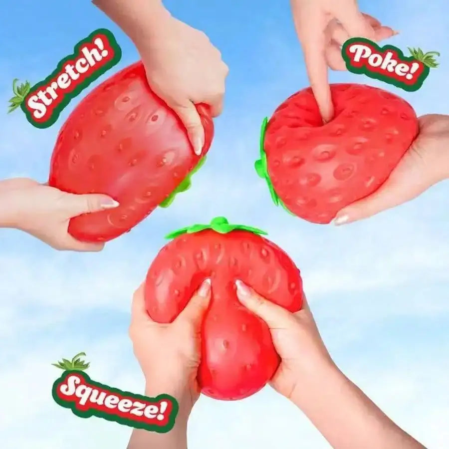 Jumbo Strawberry Squishy Stress Relief Toy