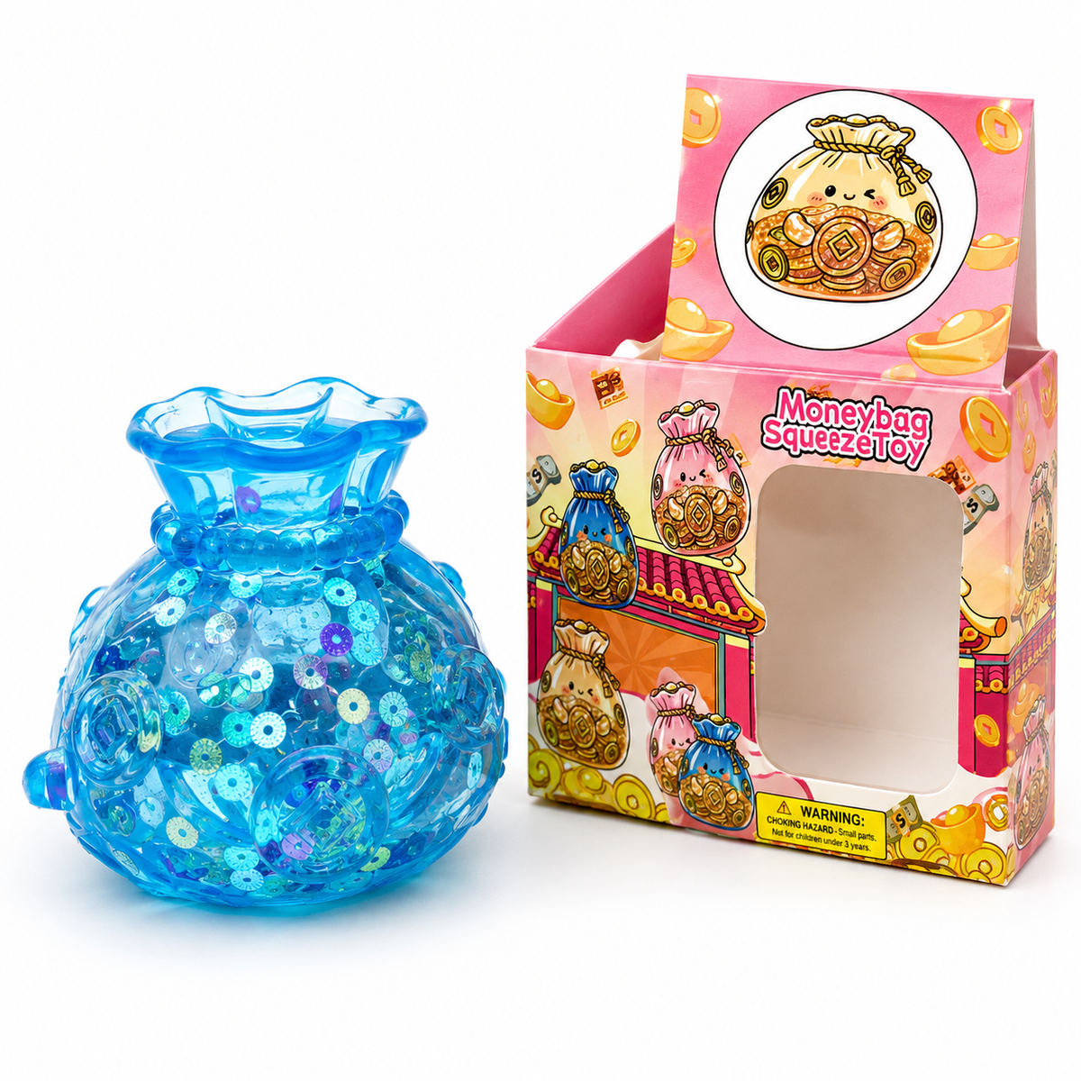 Glitter Money Bag Squishy Toy