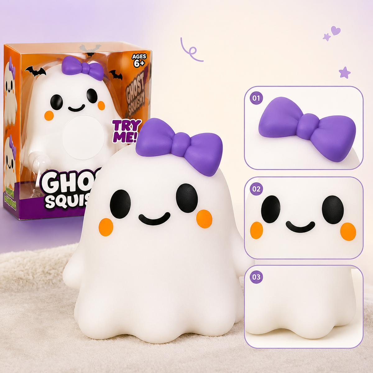 Cute Ghost Squishy Squeeze Toy