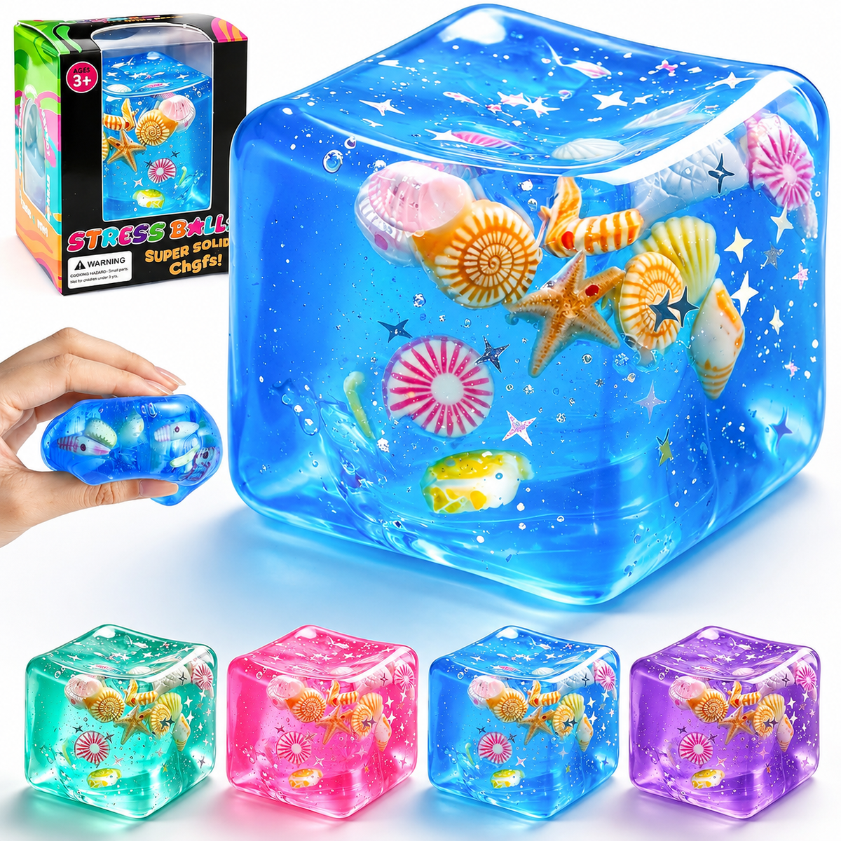 Ocean Theme Squishy Cube
