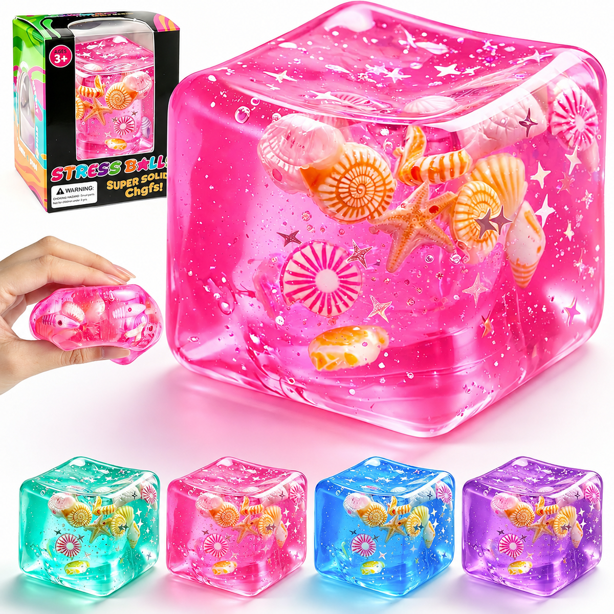 Ocean Theme Squishy Cube