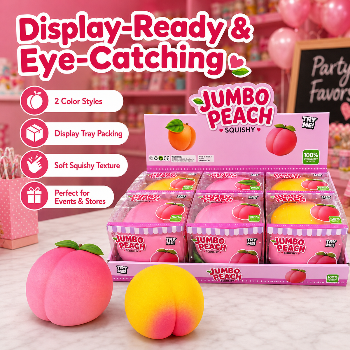 Sweet Peach Sensory Squeeze Toy
