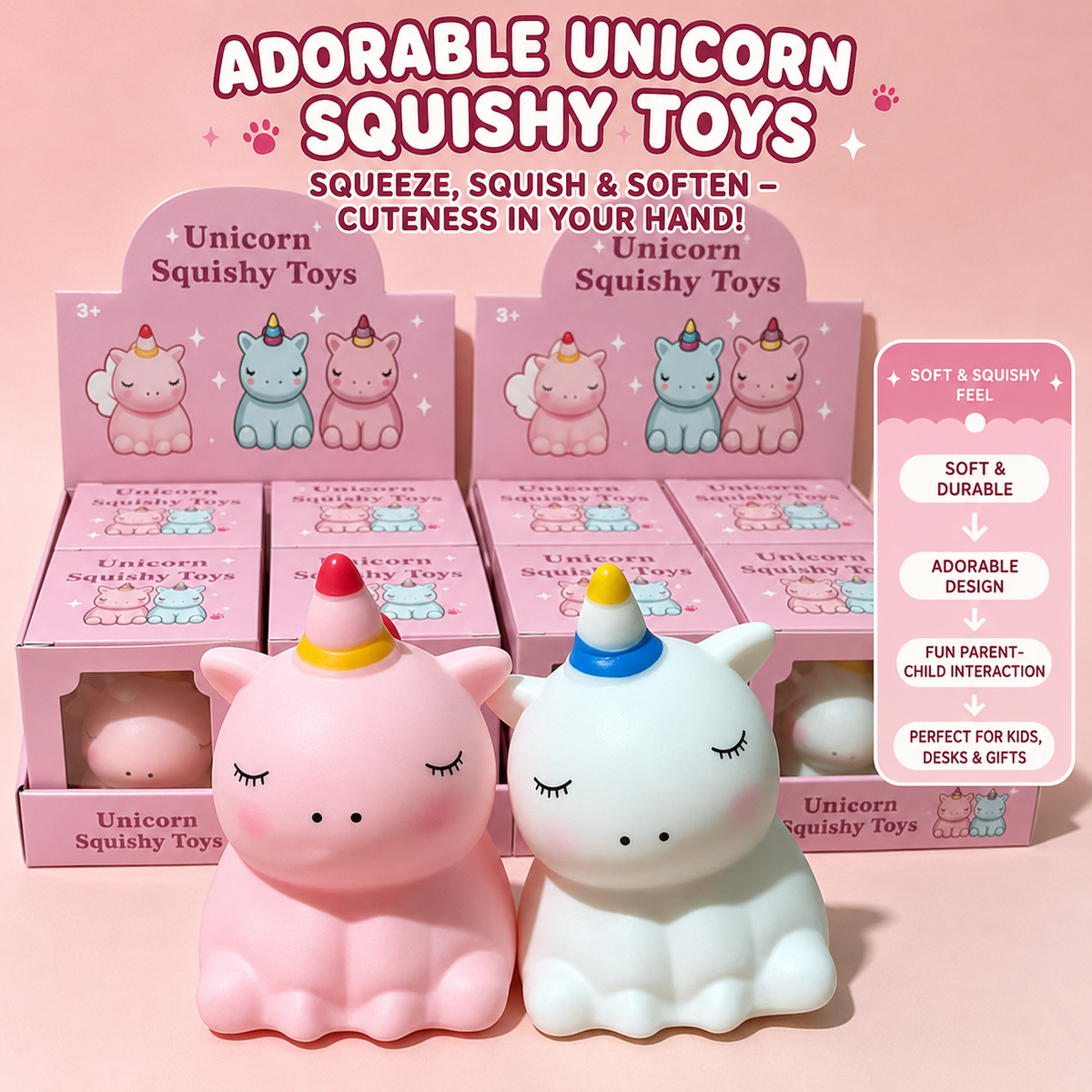 Pastel Unicorn Squishy Toy