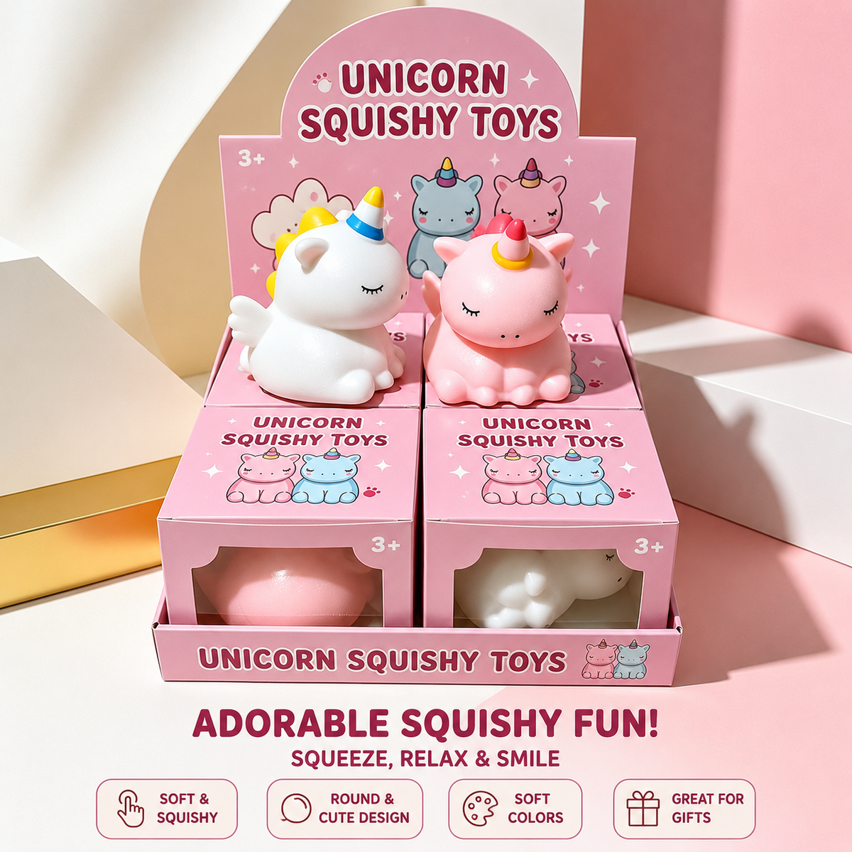 Pastel Unicorn Squishy Toy